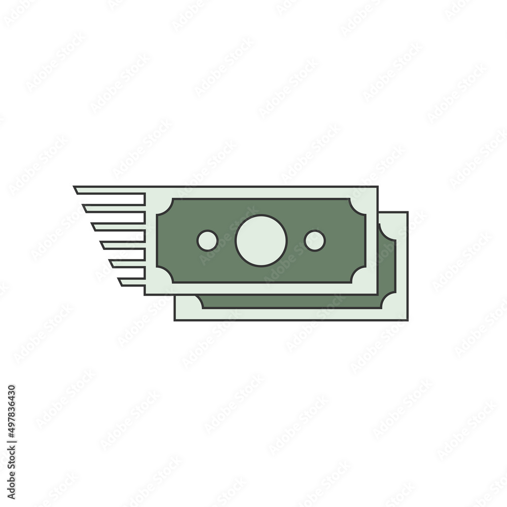 Cartoon icon of transfer money Cartoon icon of transfer money
