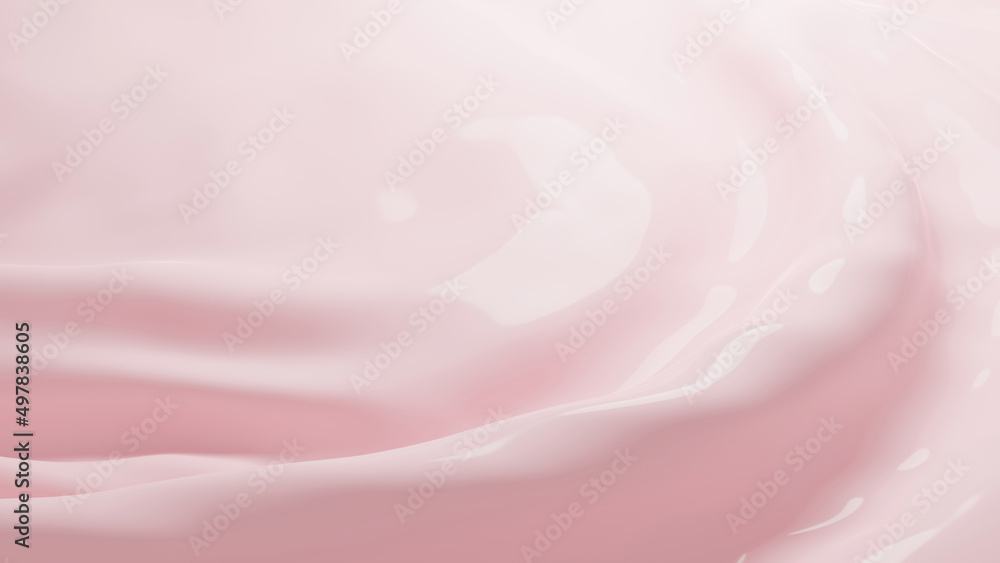 Fototapeta premium Pink cosmetic cream texture background 3D render