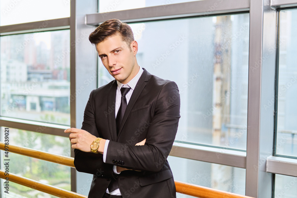 Handsome confident businessman portrait. Handsome confident businessman portrait.