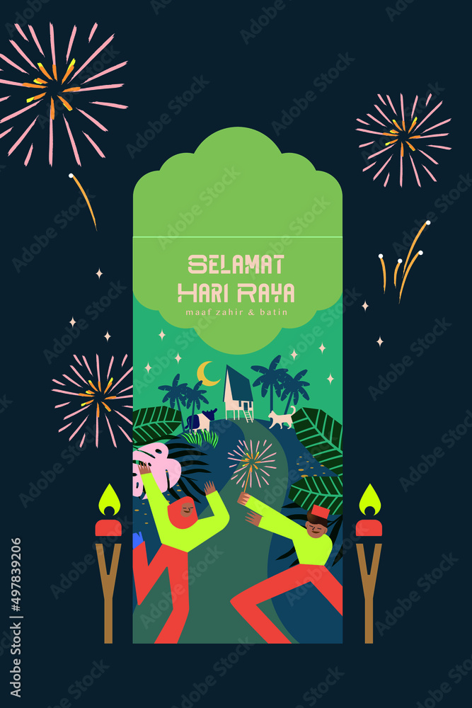 hari raya greetings in Malay language/ selamat hari raya literally