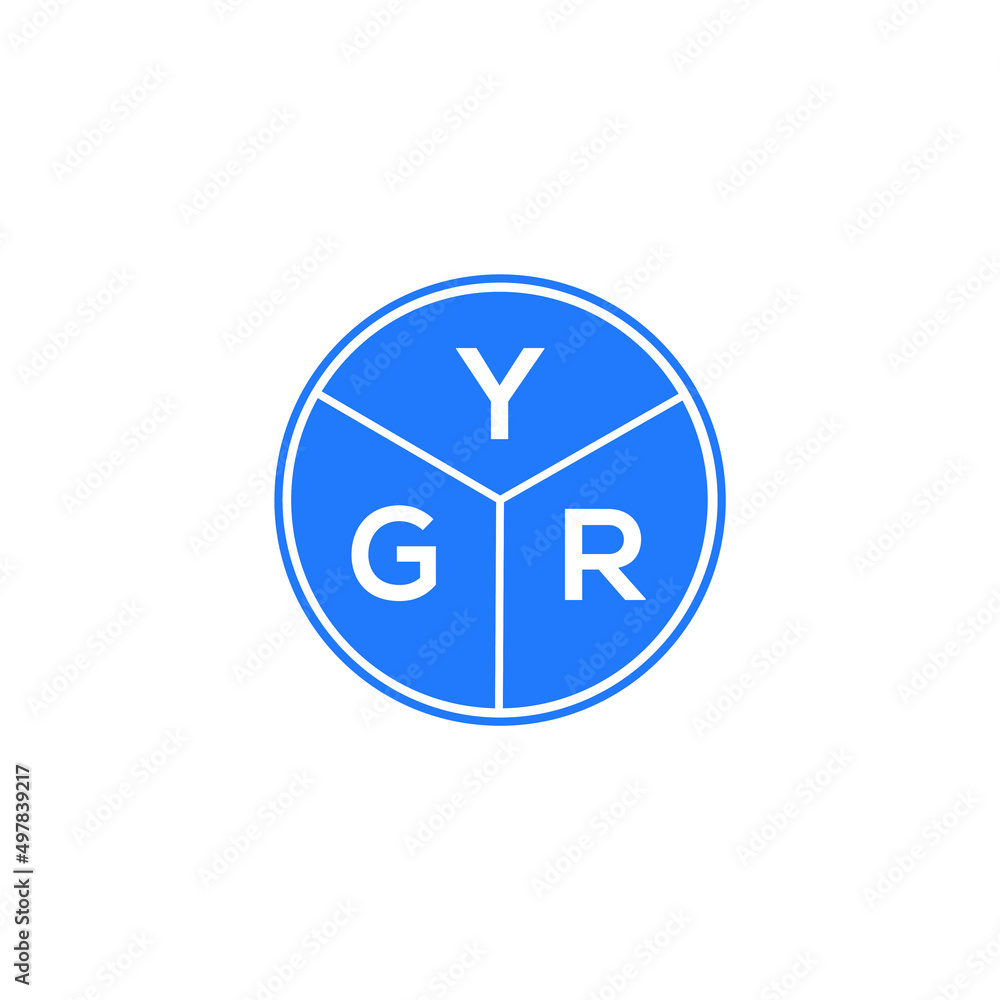 YGR letter logo design on white background. YGR creative circle letter logo concept. YGR letter design. YGR letter logo design on white background. YGR creative circle letter logo concept. YGR letter design.