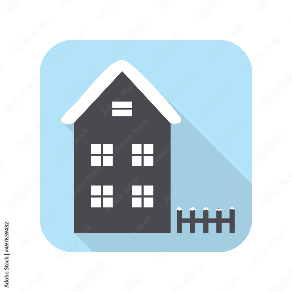 snow on the house, vector snow on the house, vector