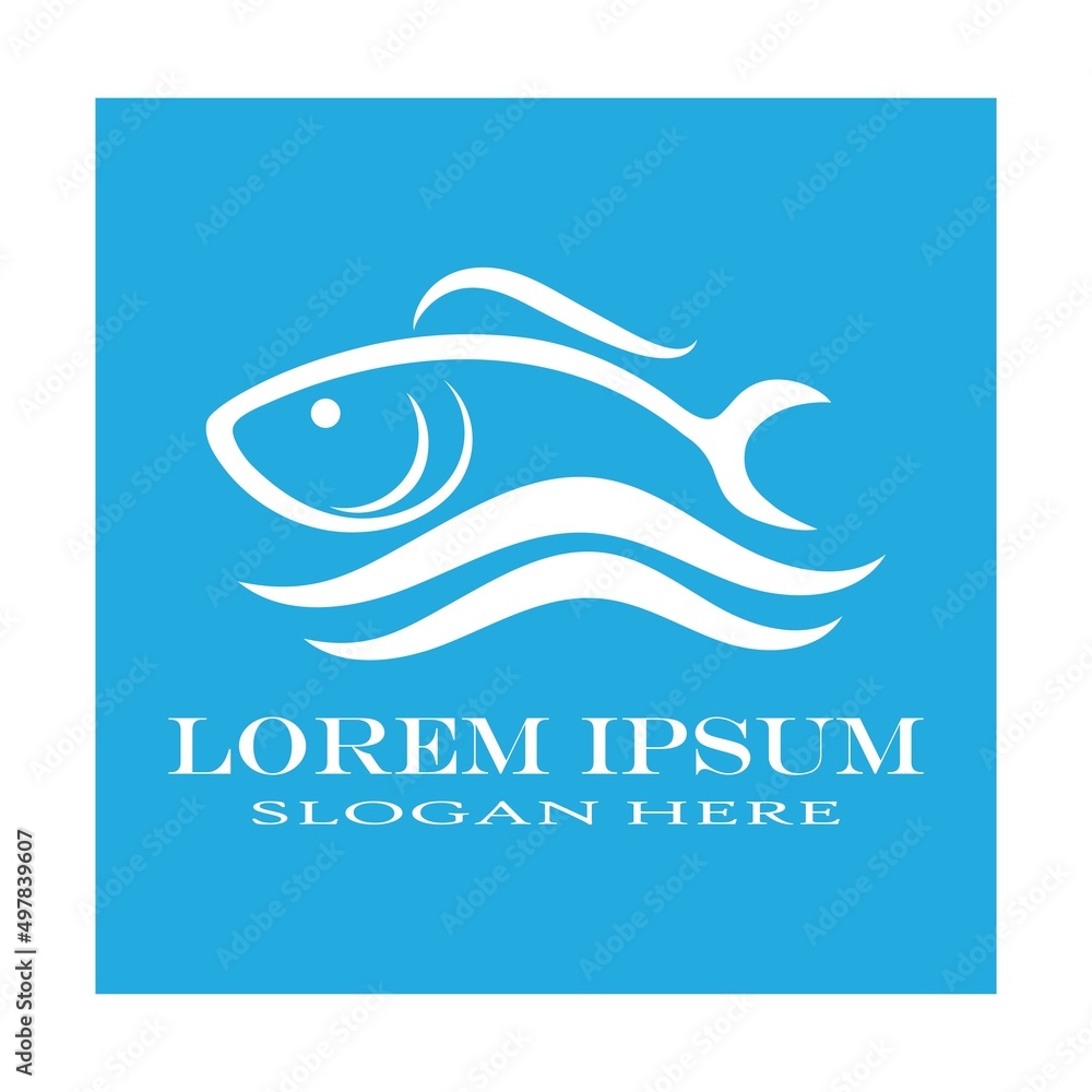Fish logo icon design template vector Fish logo icon design template vector