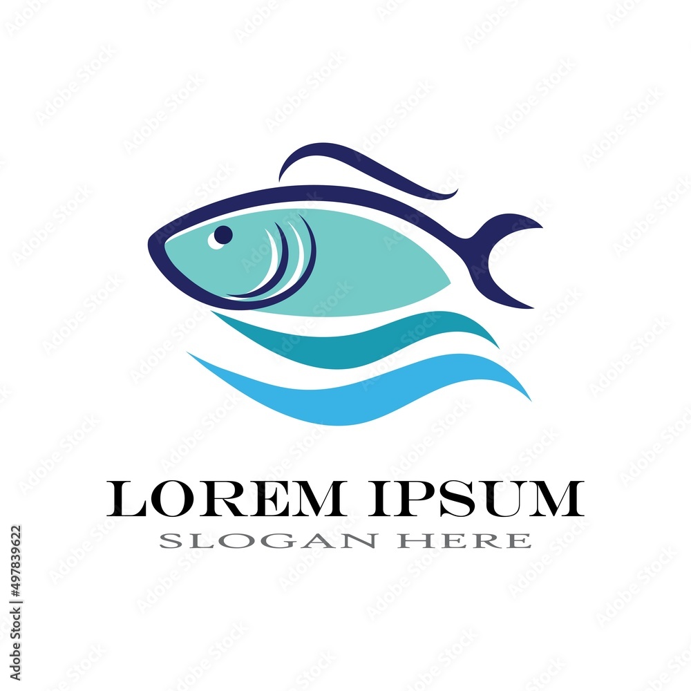 Fish logo icon design template vector Fish logo icon design template vector