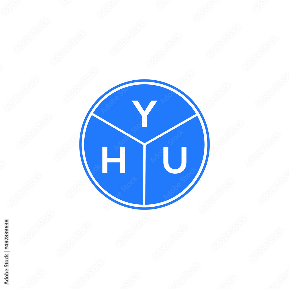 YHU letter logo design on white background. YHU creative circle letter logo concept. YHU letter design. YHU letter logo design on white background. YHU creative circle letter logo concept. YHU letter design.