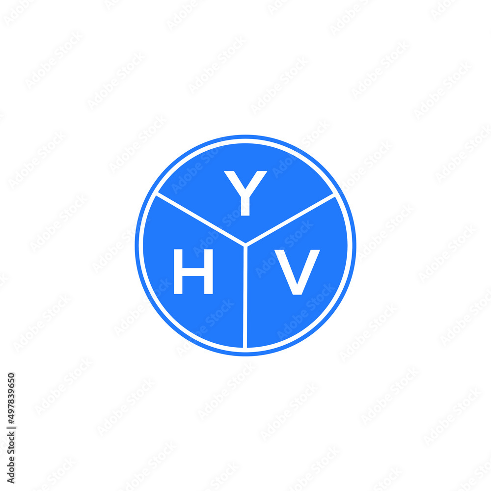 YHV letter logo design on white background. YHV creative circle letter logo concept. YHV letter design. YHV letter logo design on white background. YHV creative circle letter logo concept. YHV letter design.