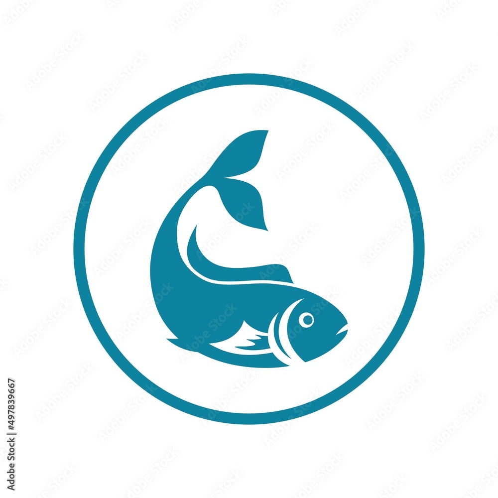 Fototapeta premium Fish logo icon design template vector