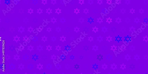 Dark purple vector texture with disease symbols.