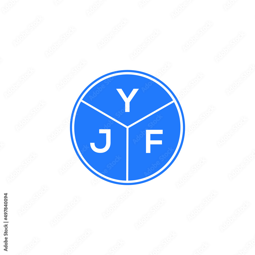 YJF letter logo design on white background. YJF creative circle letter logo concept. YJF letter design. YJF letter logo design on white background. YJF creative circle letter logo concept. YJF letter design.