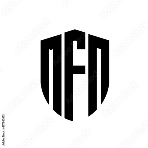 MFN letter logo design. MFN modern letter logo with black background. MFN creative  letter logo. simple and modern letter logo. vector logo modern alphabet font overlap style. Initial letters MFN   photo