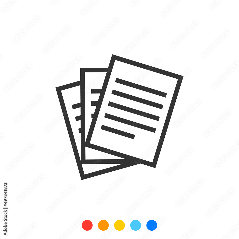 Stack of Documents or File Outline icon, Vector and Illustration. Stack of Documents or File Outline icon, Vector and Illustration.