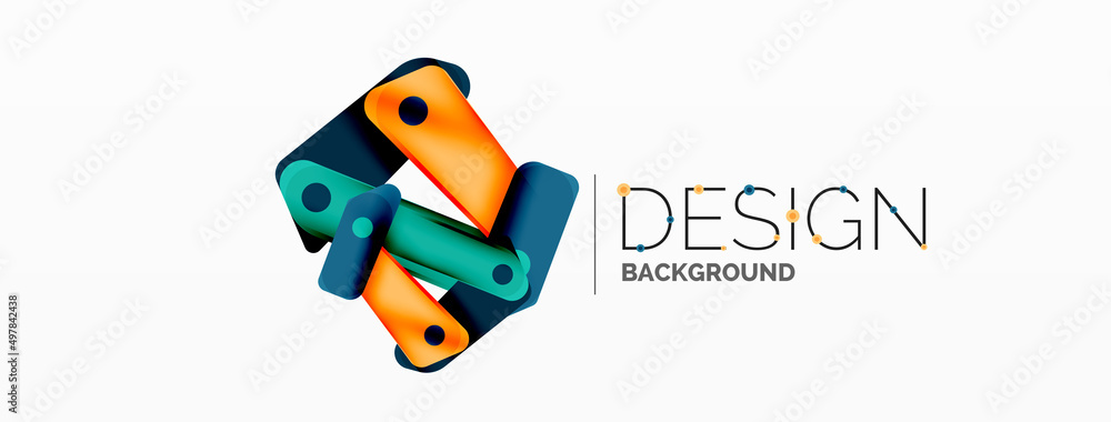 Creative geometric wallpaper. Minimal abstract background. Color bright overlapping lines composition vector illustration for wallpaper banner background or landing page Creative geometric wallpaper. Minimal abstract background. Color bright overlapping lines composition vector illustration for wallpaper banner background or landing page