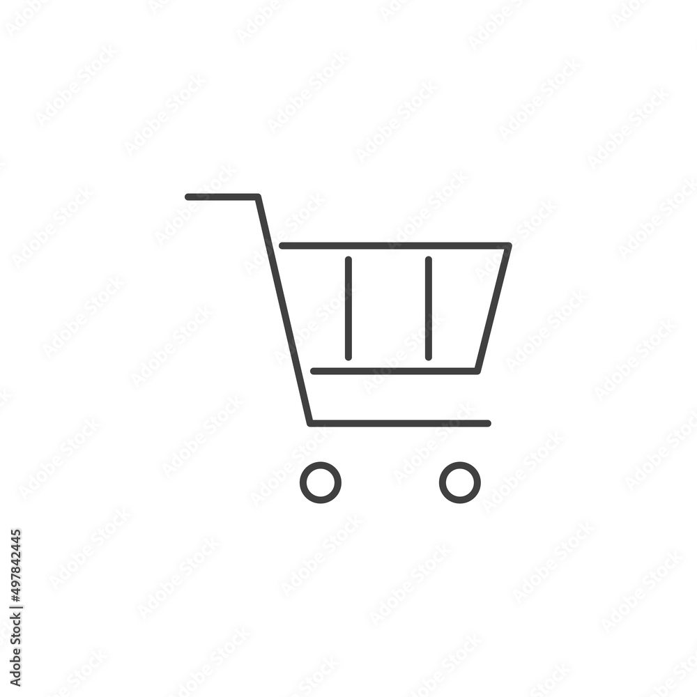 Web Store Shopping Cart Related Line Icon Shape Button. Internet Shop Buy Logo Symbol Sign. Vector Illustration Image. Isolated on White Background Web Store Shopping Cart Related Line Icon Shape Button. Internet Shop Buy Logo Symbol Sign. Vector Illustration Image. Isolated on White Background