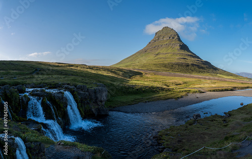 Wallpaper Mural Beautiful aerial view of the Kirkjufell high mountain in Iceland, on the Snæfellsnes peninsula Torontodigital.ca