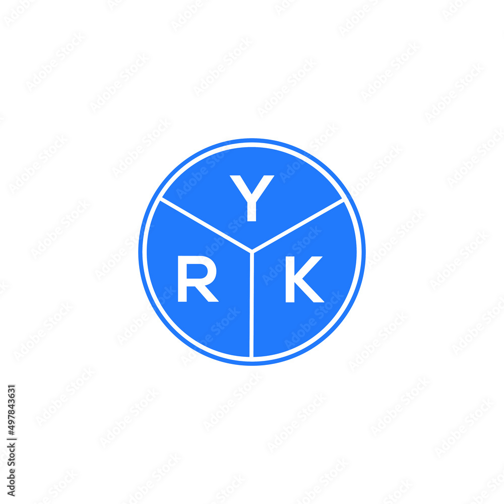 YRK letter logo design on white background. YRK creative circle letter logo concept. YRK letter design. YRK letter logo design on white background. YRK creative circle letter logo concept. YRK letter design.