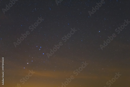 night starry sky with Scorpio constellation