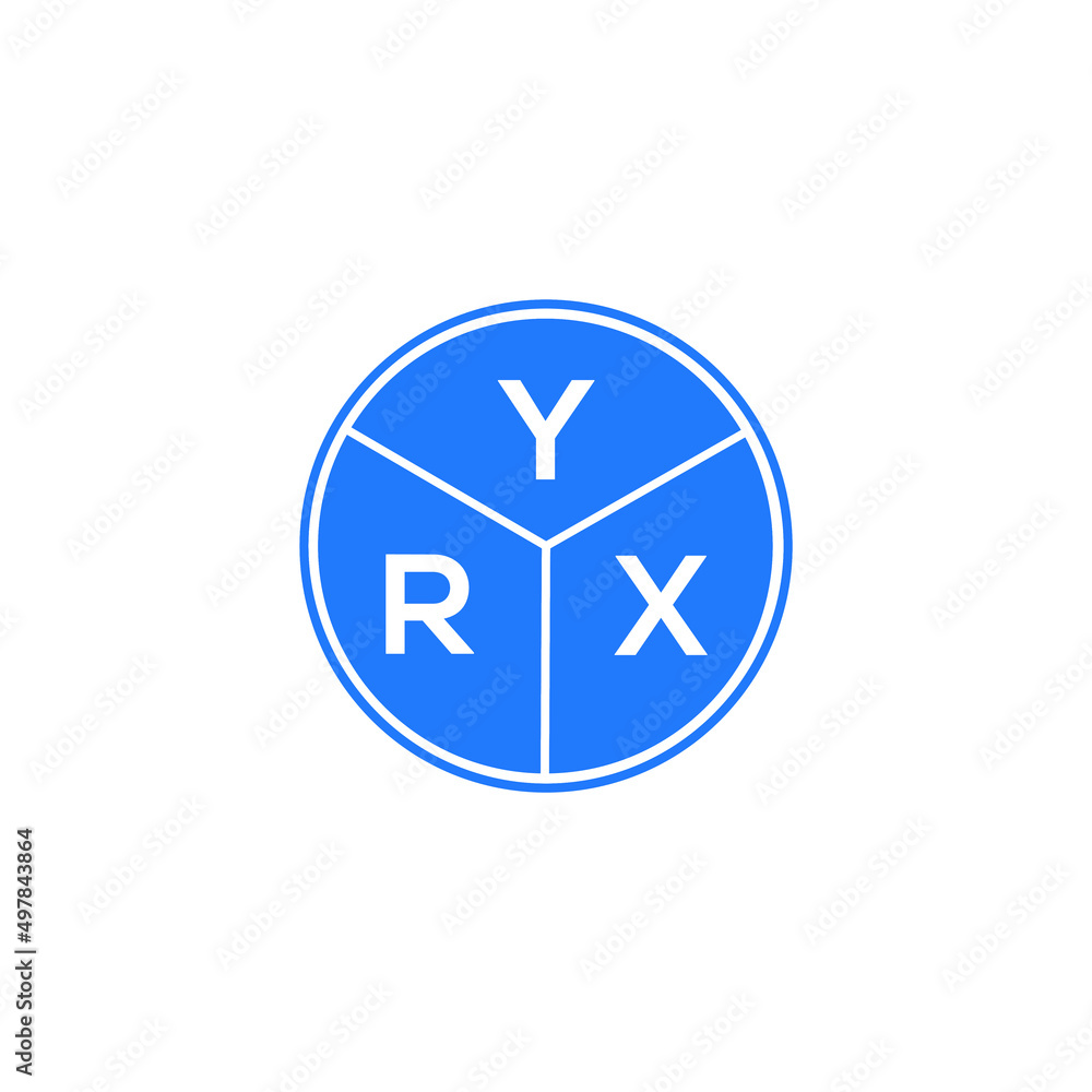 YRX letter logo design on white background. YRX creative circle letter logo concept. YRX letter design. YRX letter logo design on white background. YRX creative circle letter logo concept. YRX letter design.