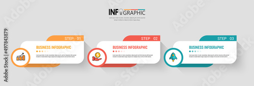 Presentation business infographic template vector.	

