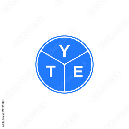 YTE letter logo design on white background. YTE  creative circle letter logo concept. YTE letter design. photo