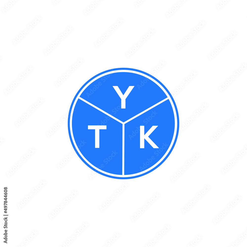 YTK letter logo design on white background. YTK creative circle letter logo concept. YTK letter design. YTK letter logo design on white background. YTK creative circle letter logo concept. YTK letter design.