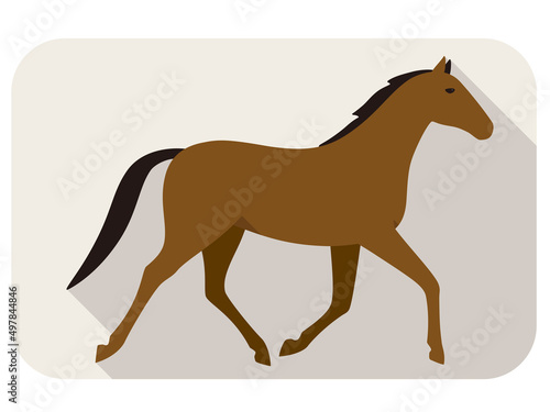 animal horse series flat icon  running  vector