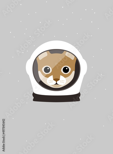 Portrait of cat, wearing space cap, like an astronaut, cool style, cosplay