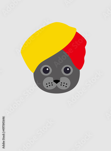 Portrait of cat, wearing hat, like a man, cool style, cosplay