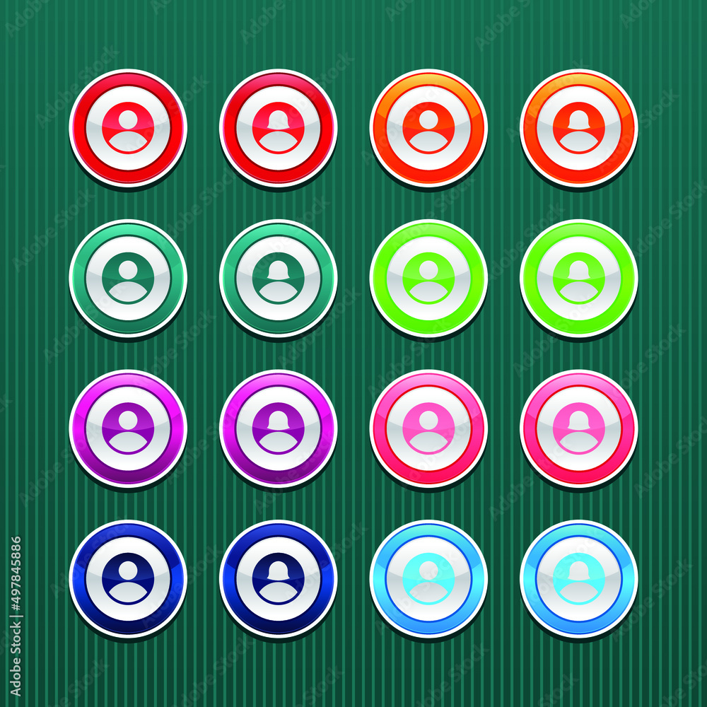 Man and woman account button Man and woman account button