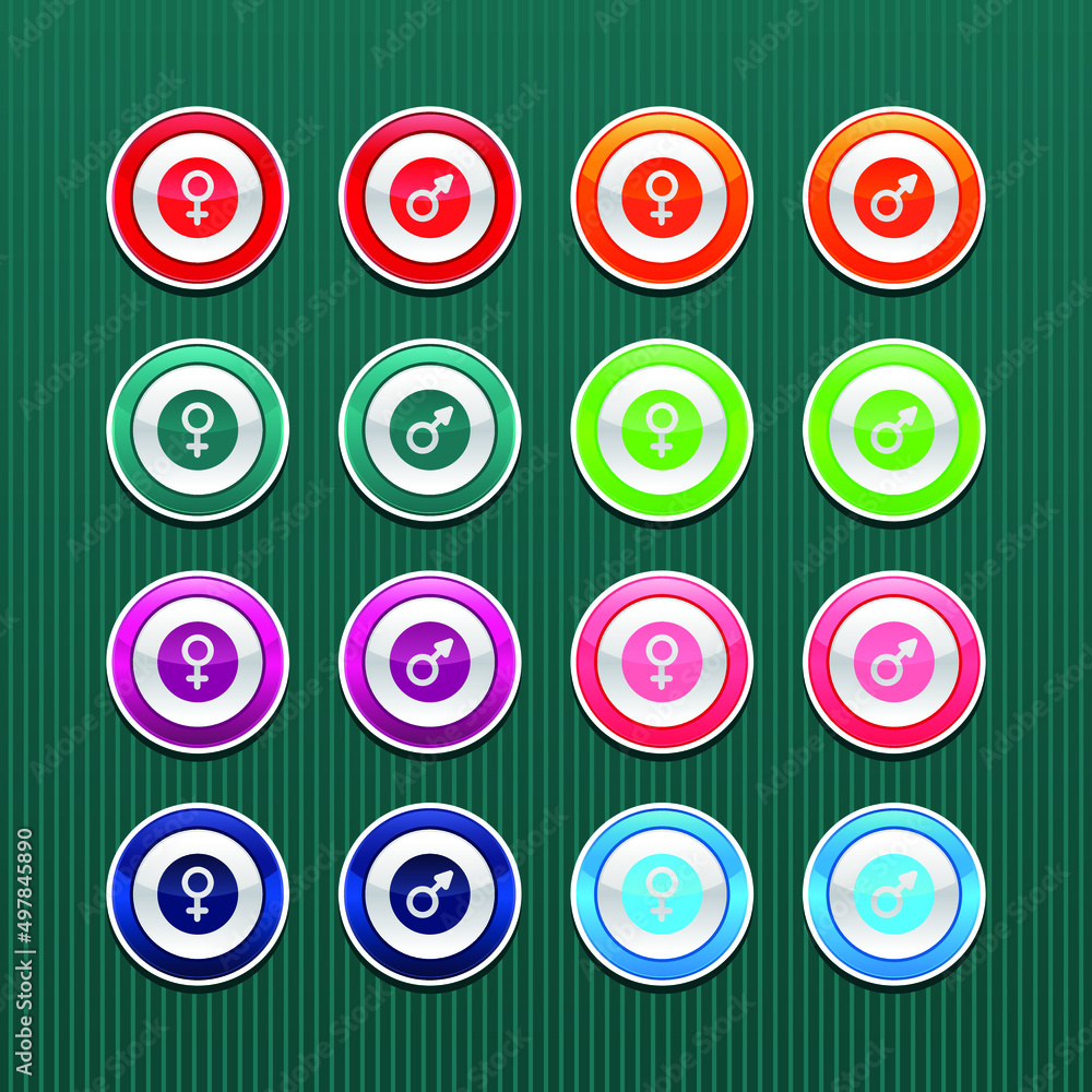 Man and woman icon button Man and woman icon button