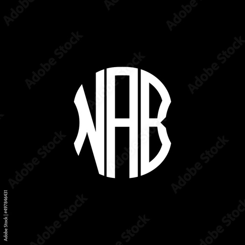 NAB letter logo creative design with vector graphic