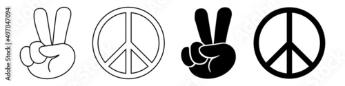 Peace icon. Love illustration sign. pacifist symbol or logo.