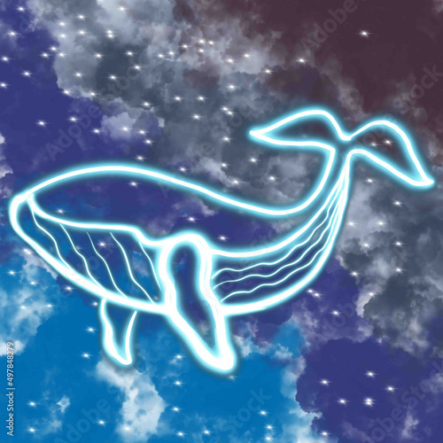 whale,sperm whale,blue sea,blue ocean,starry sky,universe,galaxy,galaxy nebula,whale and heart,heart of the universe,heart Земли,символика,возрождение,мистика,доброта,фонтан,синее,черное,бордовое,изум