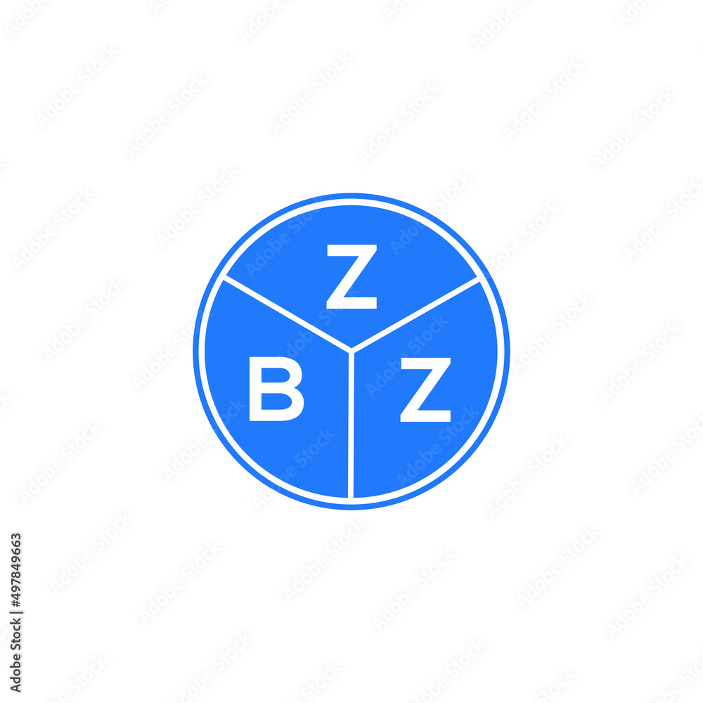 ZBZ letter logo design on white background. ZBZ  creative circle letter logo concept. ZBZ letter design.