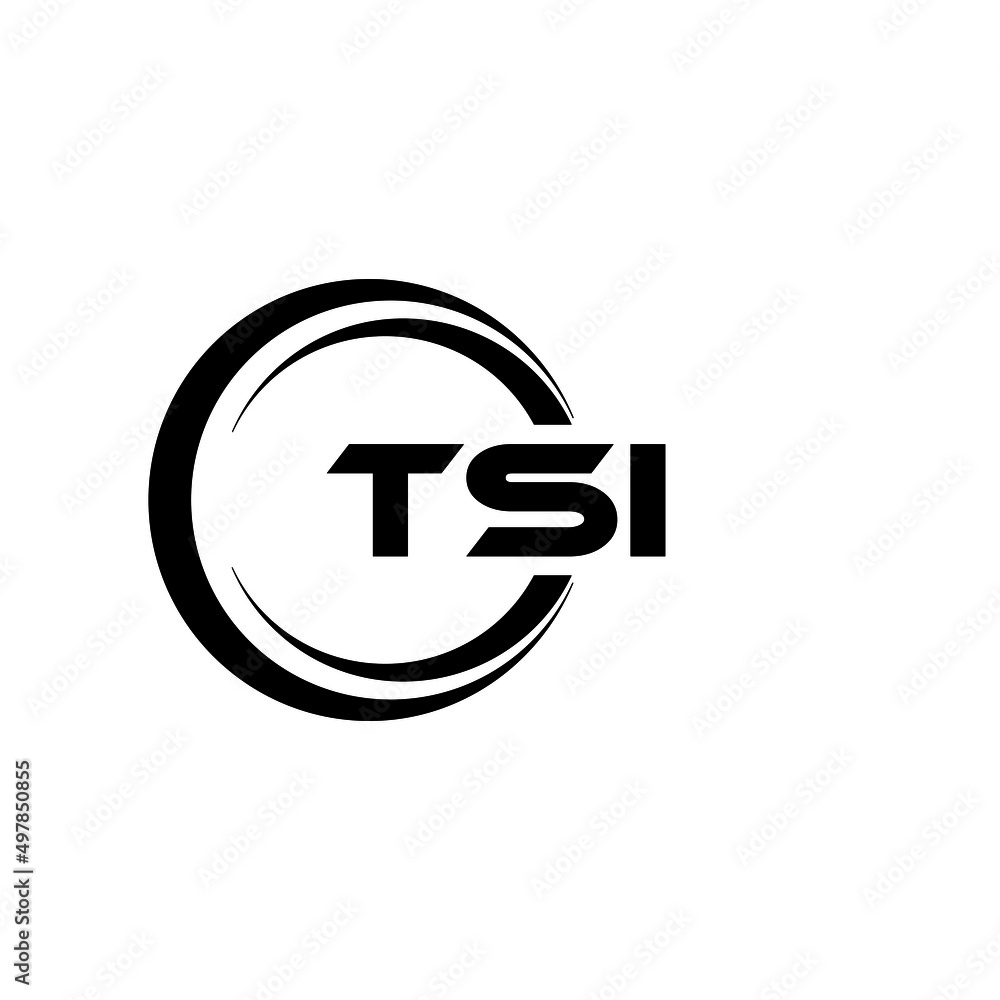 TSI letter logo design with white background in illustrator, vector ...