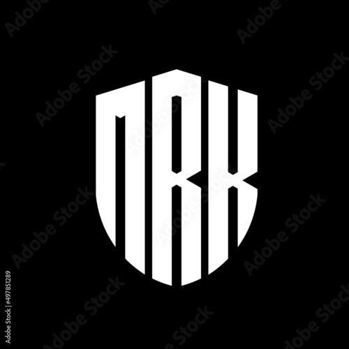 MRK letter logo design. MRK modern letter logo with black background. MRK creative  letter logo. simple and modern letter logo. vector logo modern alphabet font overlap style. Initial letters MRK  photo