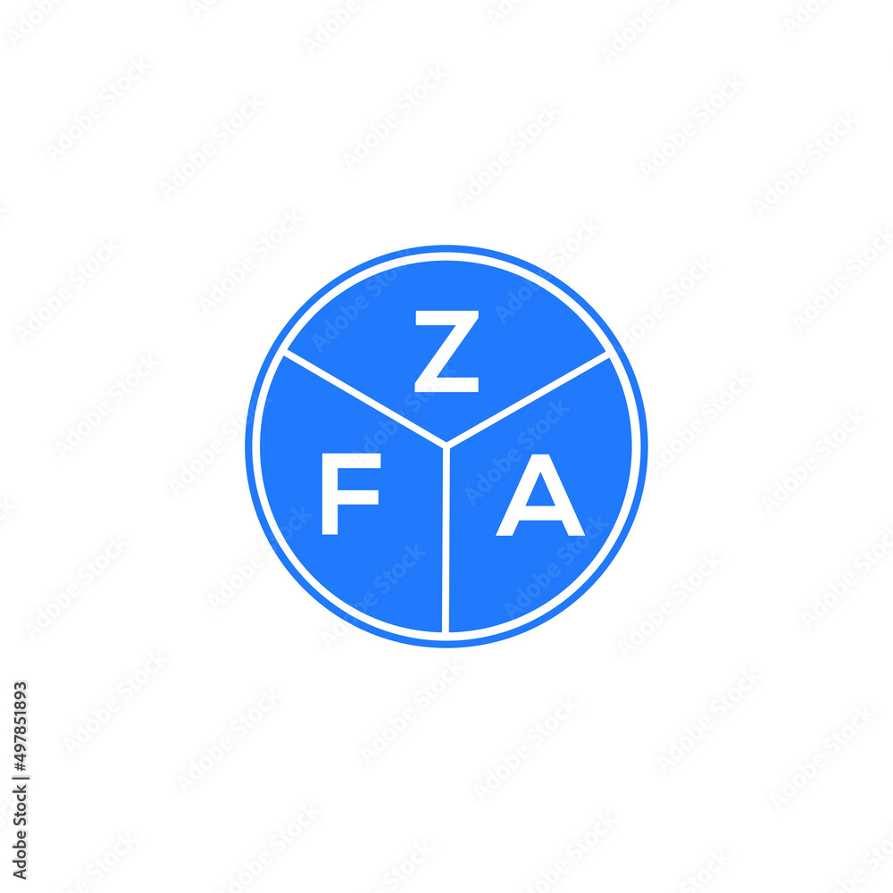 ZFA letter logo design on white background. ZFA creative circle letter logo concept. ZFA letter design. ZFA letter logo design on white background. ZFA creative circle letter logo concept. ZFA letter design.