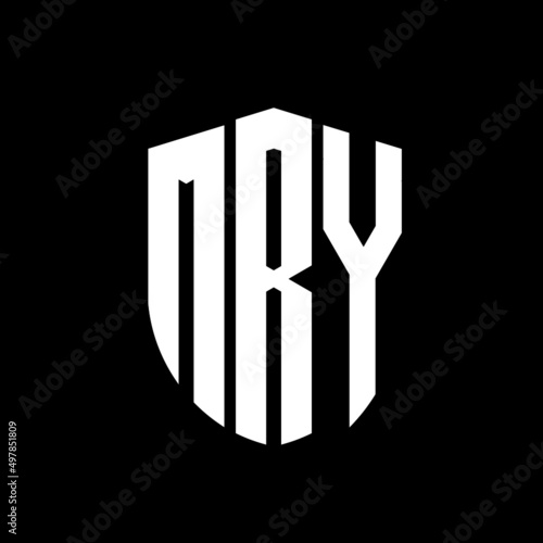 MRY letter logo design. MRY modern letter logo with black background. MRY creative  letter logo. simple and modern letter logo. vector logo modern alphabet font overlap style. Initial letters MRY  photo