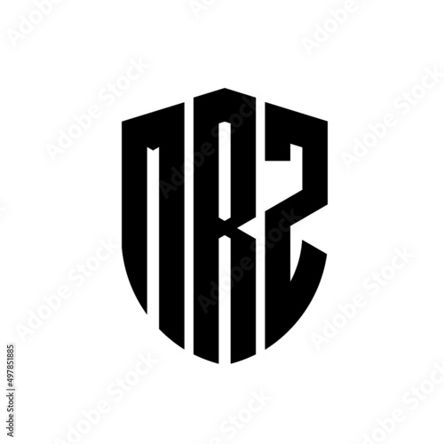 MRZ letter logo design. MRZ modern letter logo with black background. MRZ creative  letter logo. simple and modern letter logo. vector logo modern alphabet font overlap style. Initial letters MRZ  photo