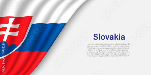 Wave flag of Slovakia on white background. Free Download Wave flag of Slovakia on white background. - GFXLoad