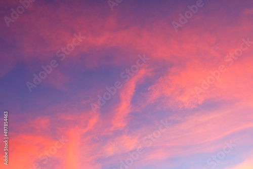 Colors of the sky and clouds before sunset / sunrise.