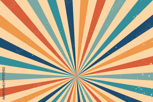 Abstract vintage retro sunburst rays background