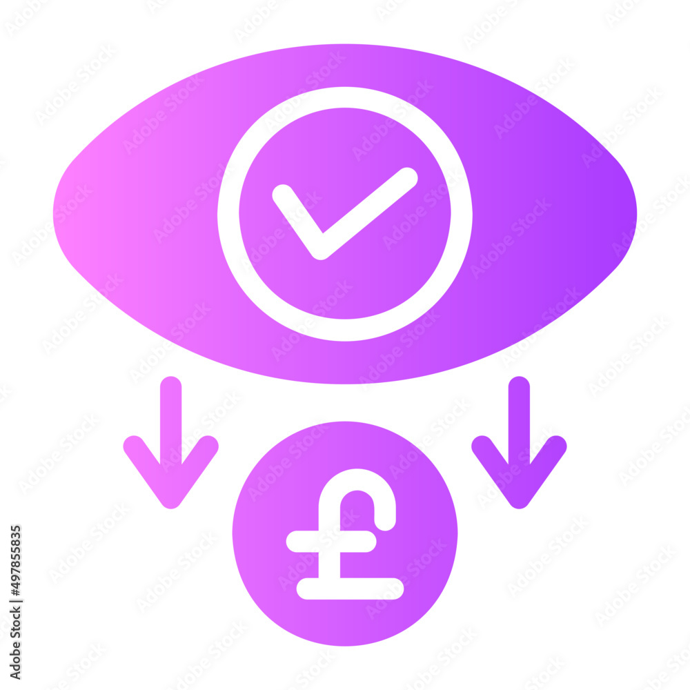 cost gradient icon cost gradient icon