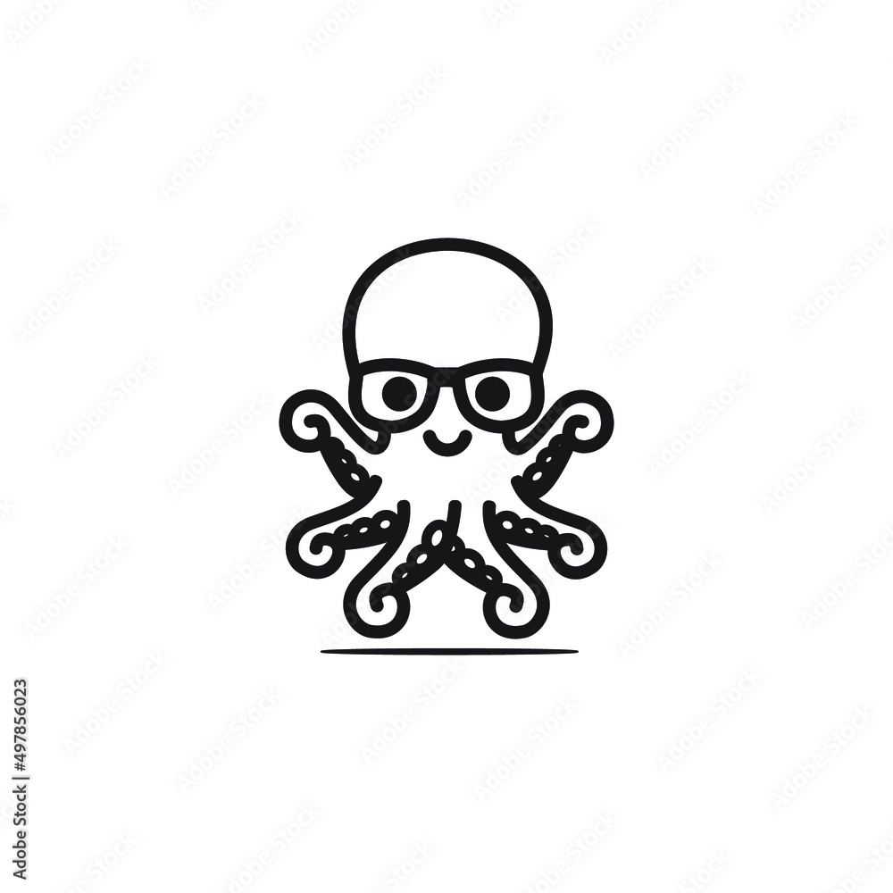 cute squid character vector cute squid character vector