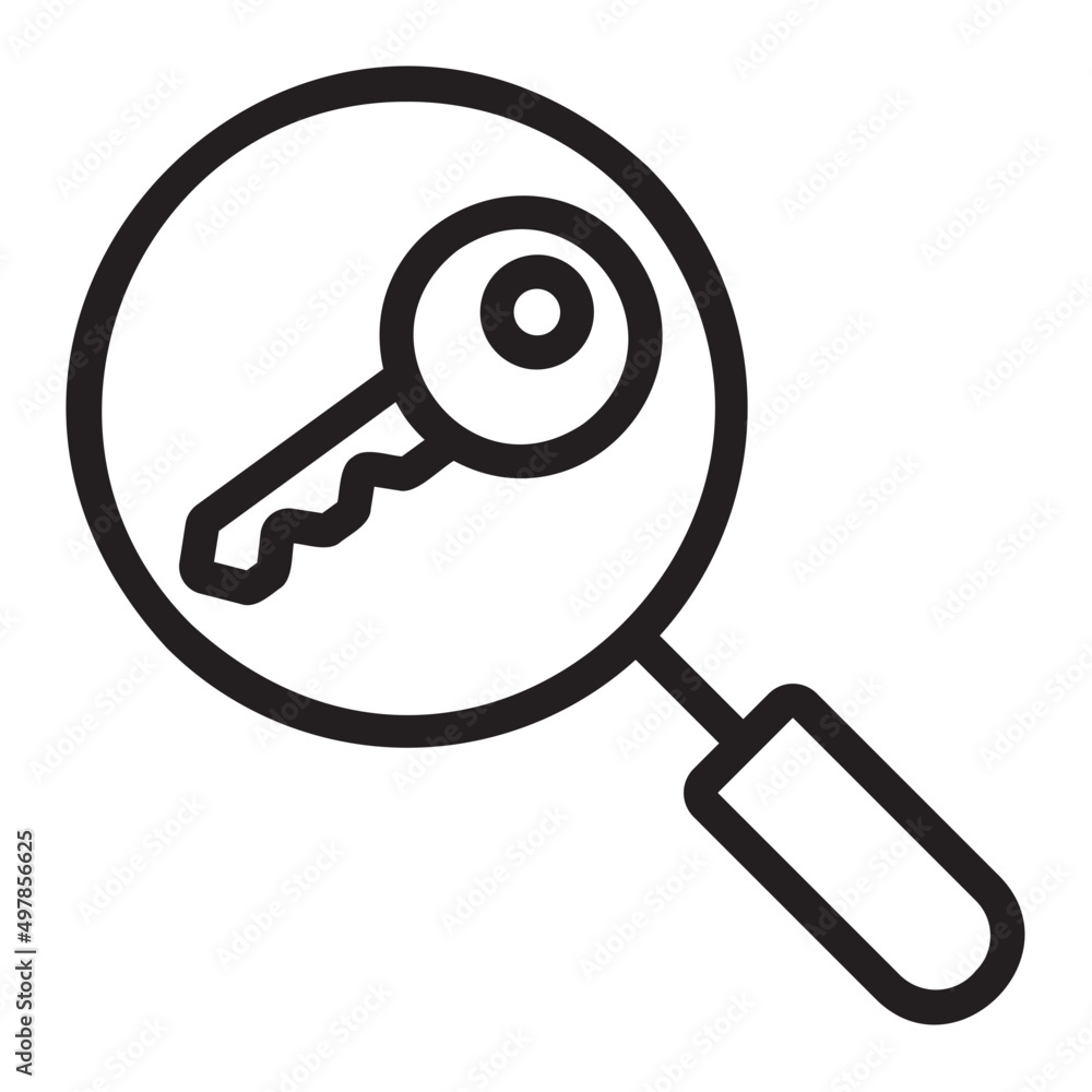 keyword line icon keyword line icon