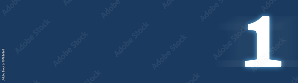 Number one symbol on blue background. Number one symbol on blue background.