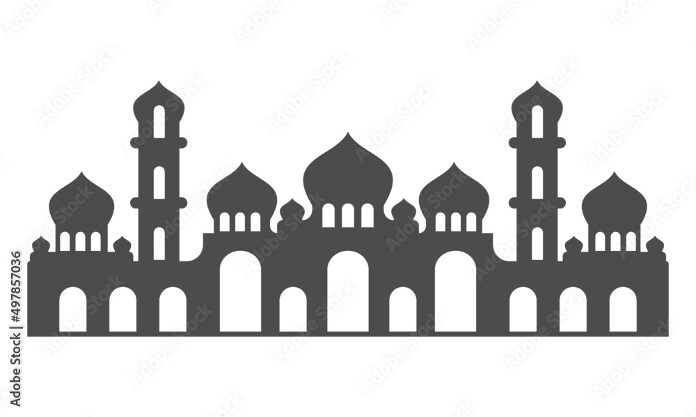 mosque shaped vector element