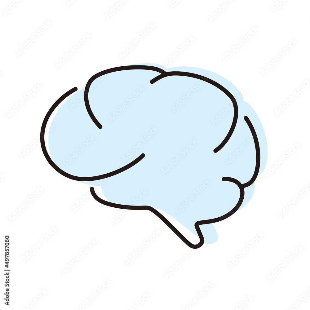 Human organ brain flat icon, vector illustration Human organ brain flat icon, vector illustration