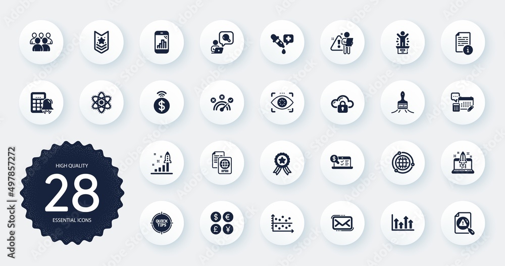 Set of Education icons, such as Winner podium, Money currency and Search employee flat icons. Winner ribbon, Chemistry atom, Brush web elements. Account, Globe, Development plan signs. Vector Set of Education icons, such as Winner podium, Money currency and Search employee flat icons. Winner ribbon, Chemistry atom, Brush web elements. Account, Globe, Development plan signs. Vector