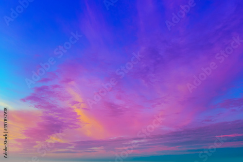 Colorful cloudy sky at sunset © vvvita