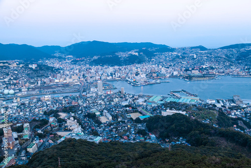 View of Nagasaki cityscape from Mt. Inasa in Japan. © Tanya